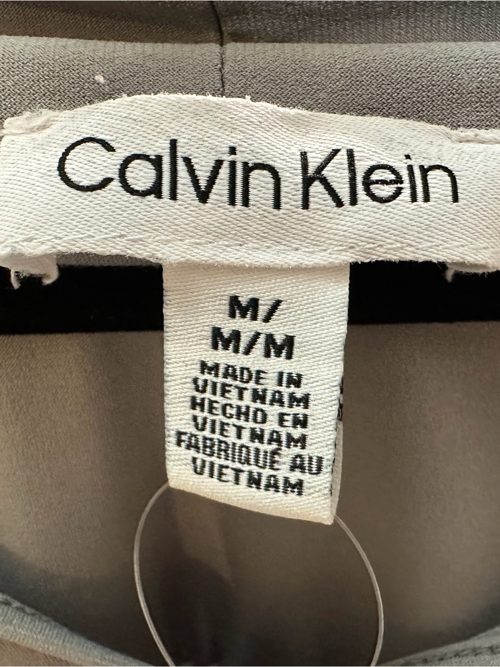 Calvin Klein Light Gray Tie-Front Wrap Blouse - Picture 4 of 4